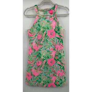 NWT Lilly Pulitzer Sophelia Dress Girls 16 Sleeveless Scalloped Hem Tropical